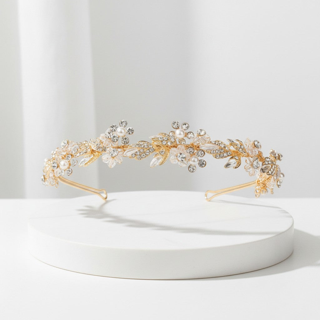 ATHENA COLLECTION - VINTAGE DREAM HEADBAND - AHB132 GOLD