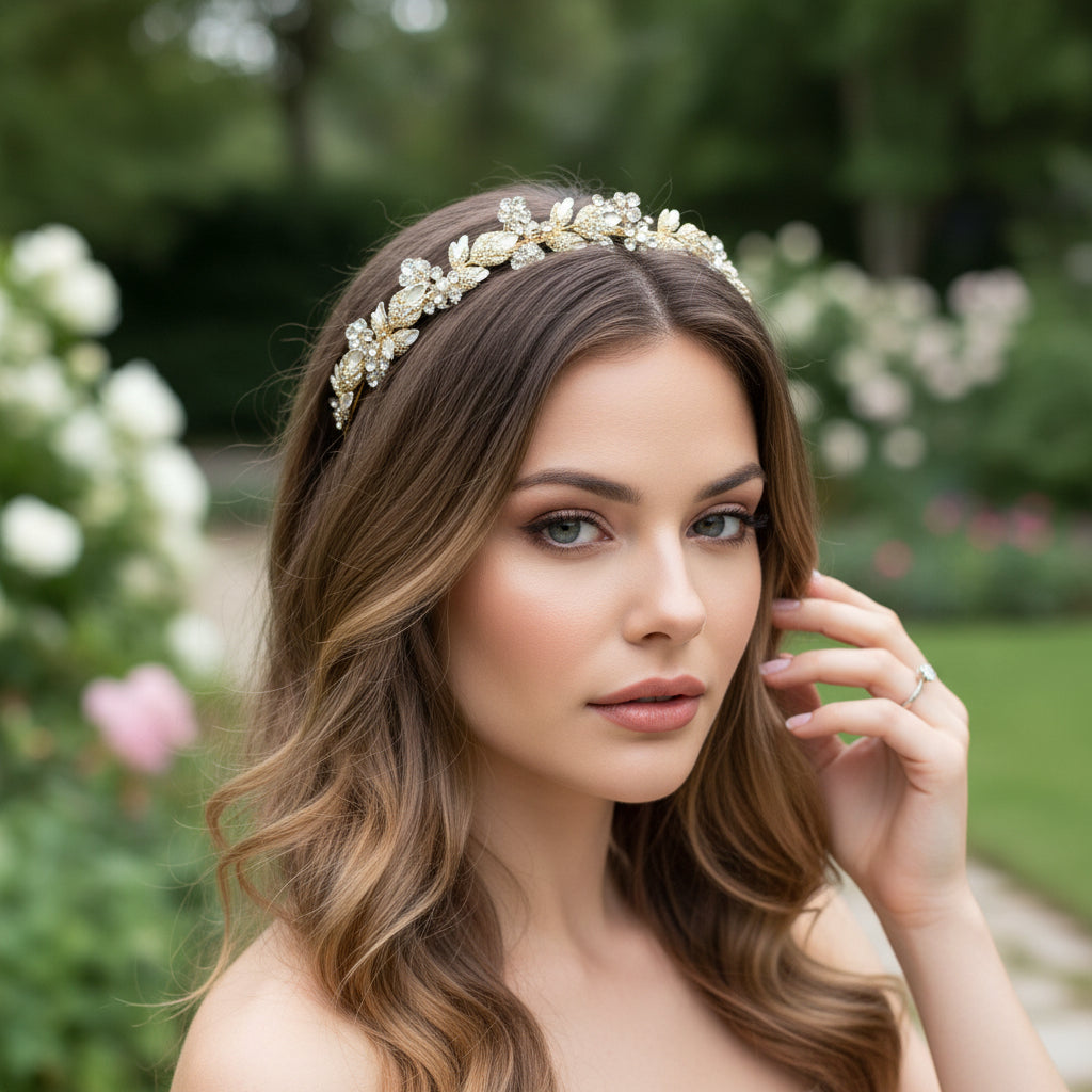 ATHENA COLLECTION - VINTAGE DREAM HEADBAND - AHB132 GOLD