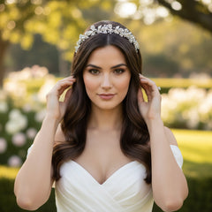 ATHENA COLLECTION - VINTAGE DREAM HEADBAND - AHB132 SILVER