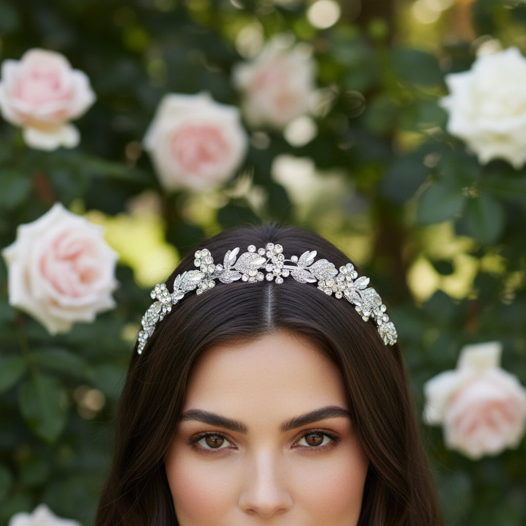 ATHENA COLLECTION - VINTAGE DREAM HEADBAND - AHB132 SILVER