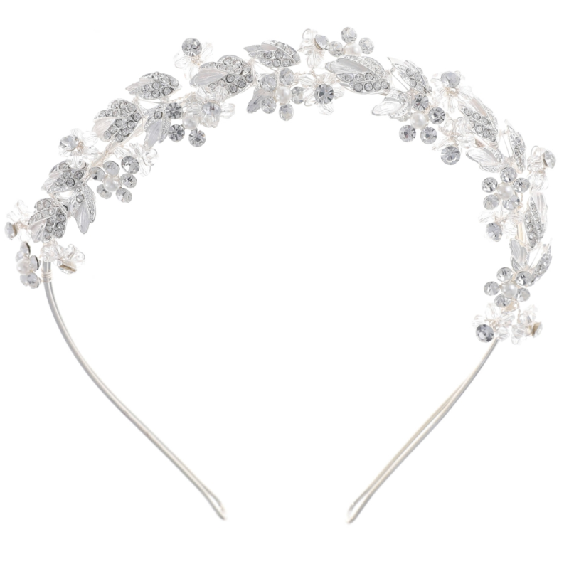 ATHENA COLLECTION - VINTAGE DREAM HEADBAND - AHB132 SILVER
