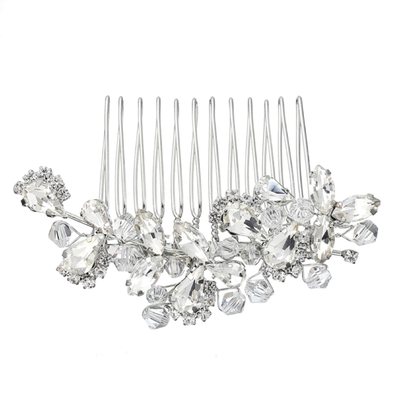 ATHENA COLLECTION - ETERNALLY CHIC COMB - SILVER HC240