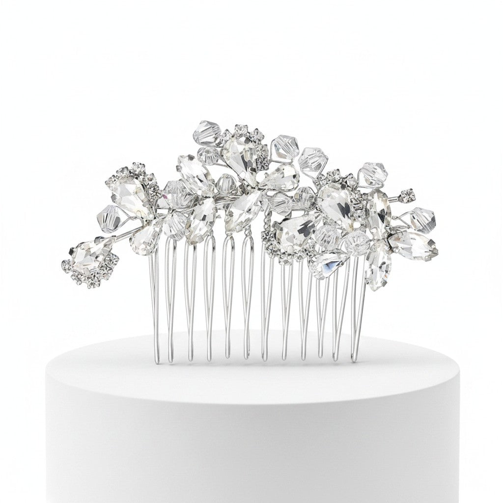 ATHENA COLLECTION - ETERNALLY CHIC COMB - SILVER HC240