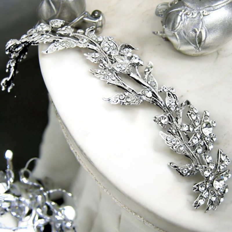 ELITE COLLECTION - VINTAGE VINE TIARA - - EC2 SILVER
