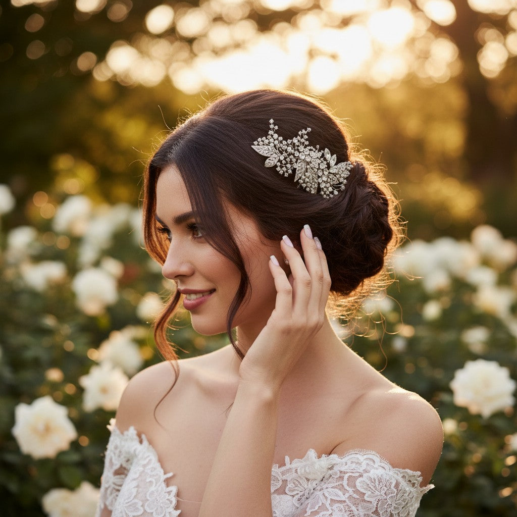 ELITE COLLECTION - EXTRAVAGANCE HEADPIECE - - SILVER HC5