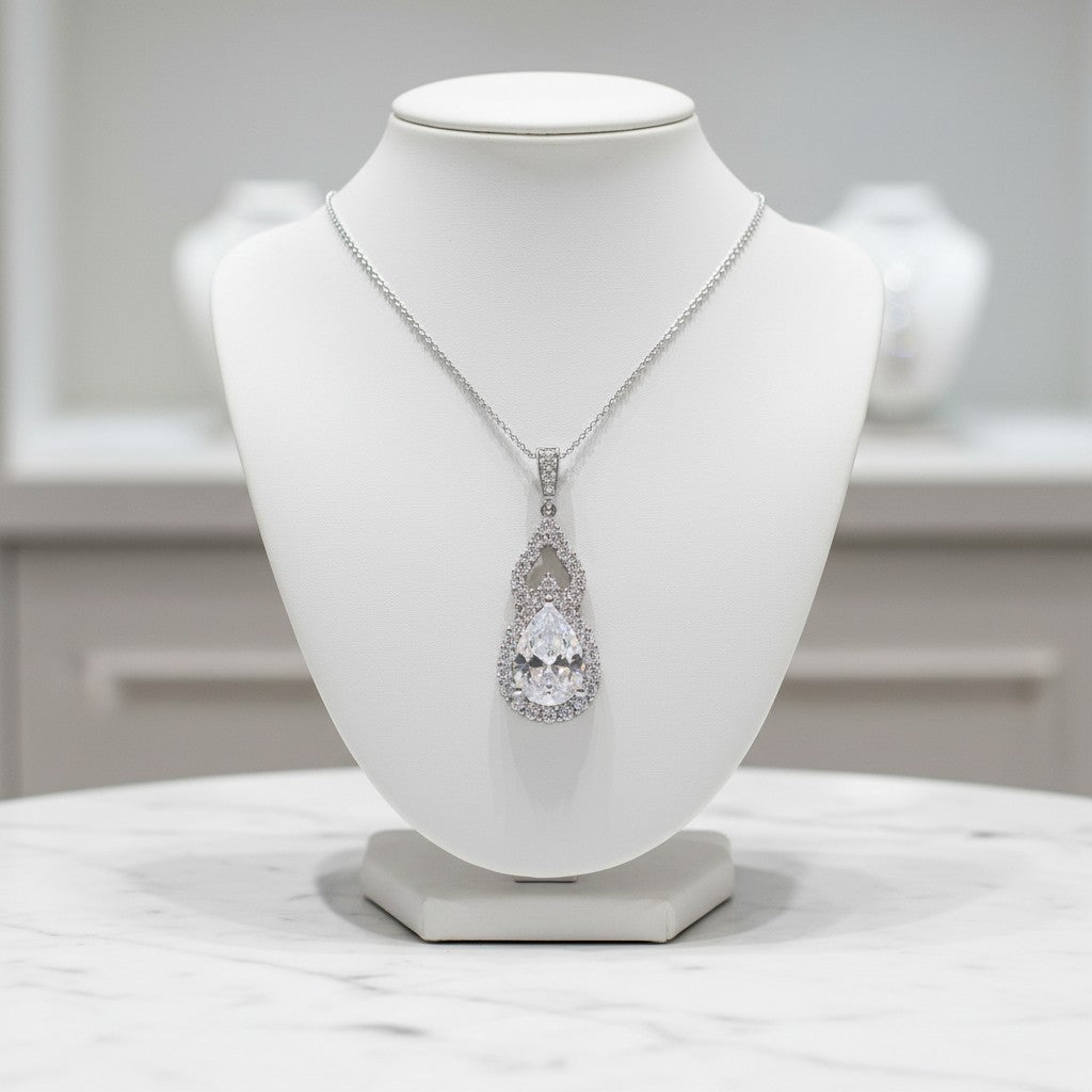 CUBIC ZIRCONIA COLLECTION - DAINTY DIVA NECKLACE - CZNK159