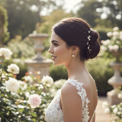 ATHENA COLLECTION - DAINTY FLORAL HAIR VINE - HP204 GOLD