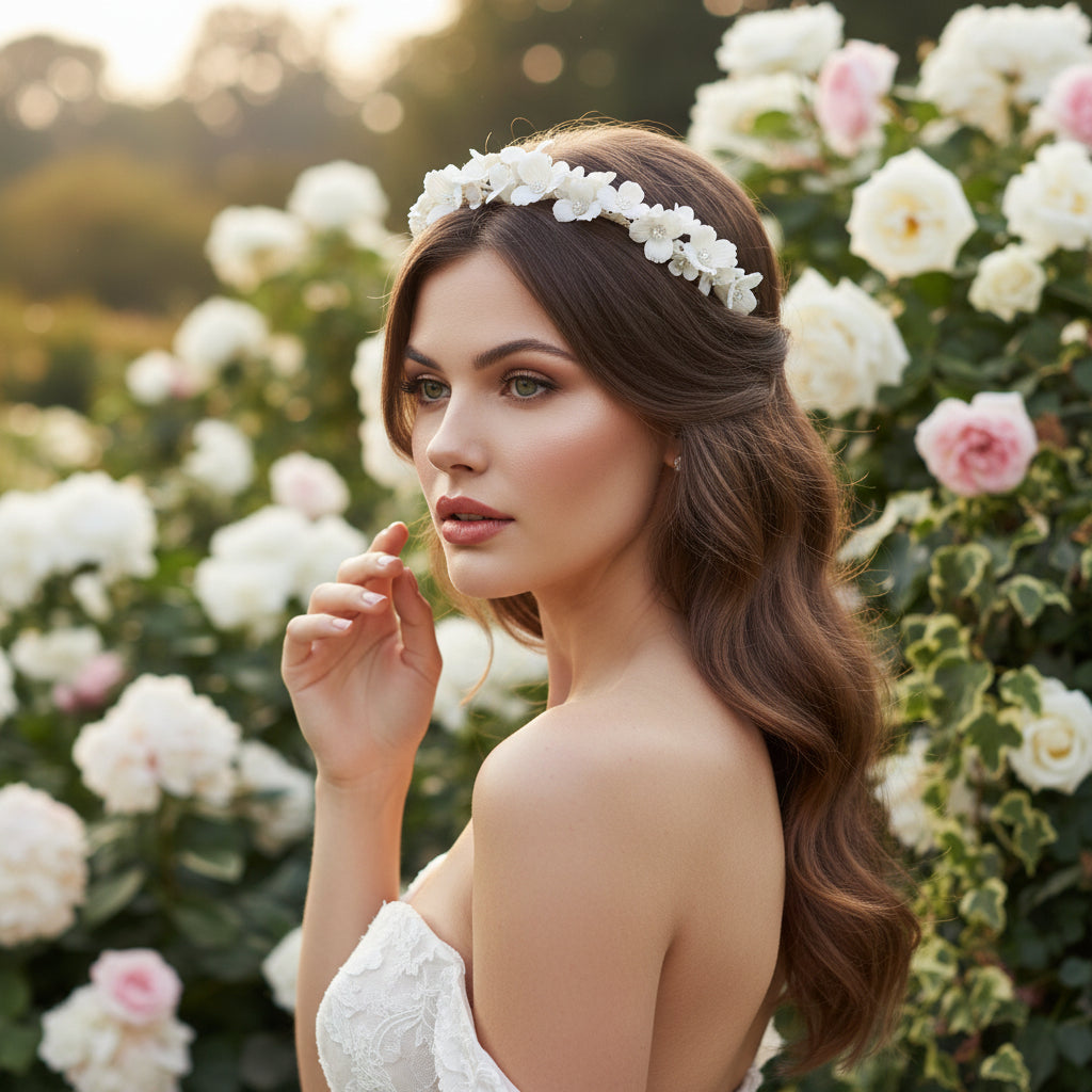 ATHENA COLLECTION - FLORAL GOLD HEADBAND COLLECTION - GOLD (THREE HEADBANDS)