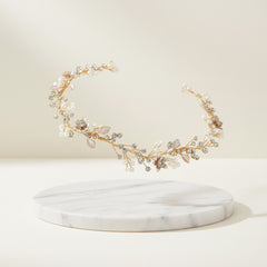 ATHENA COLLECTION - GOLD FLORAL EXTRAVAGANCE HAIR VINE - HP178 GOLD