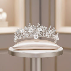ATHENA COLLECTION - ALLURE LUXE TIARA - SILVER AHB140
