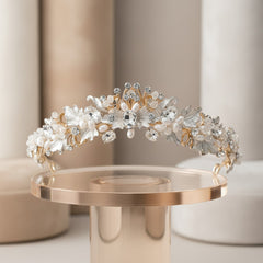 ATHENA COLLECTION - DIVINE TIARA  - GOLD AHB139