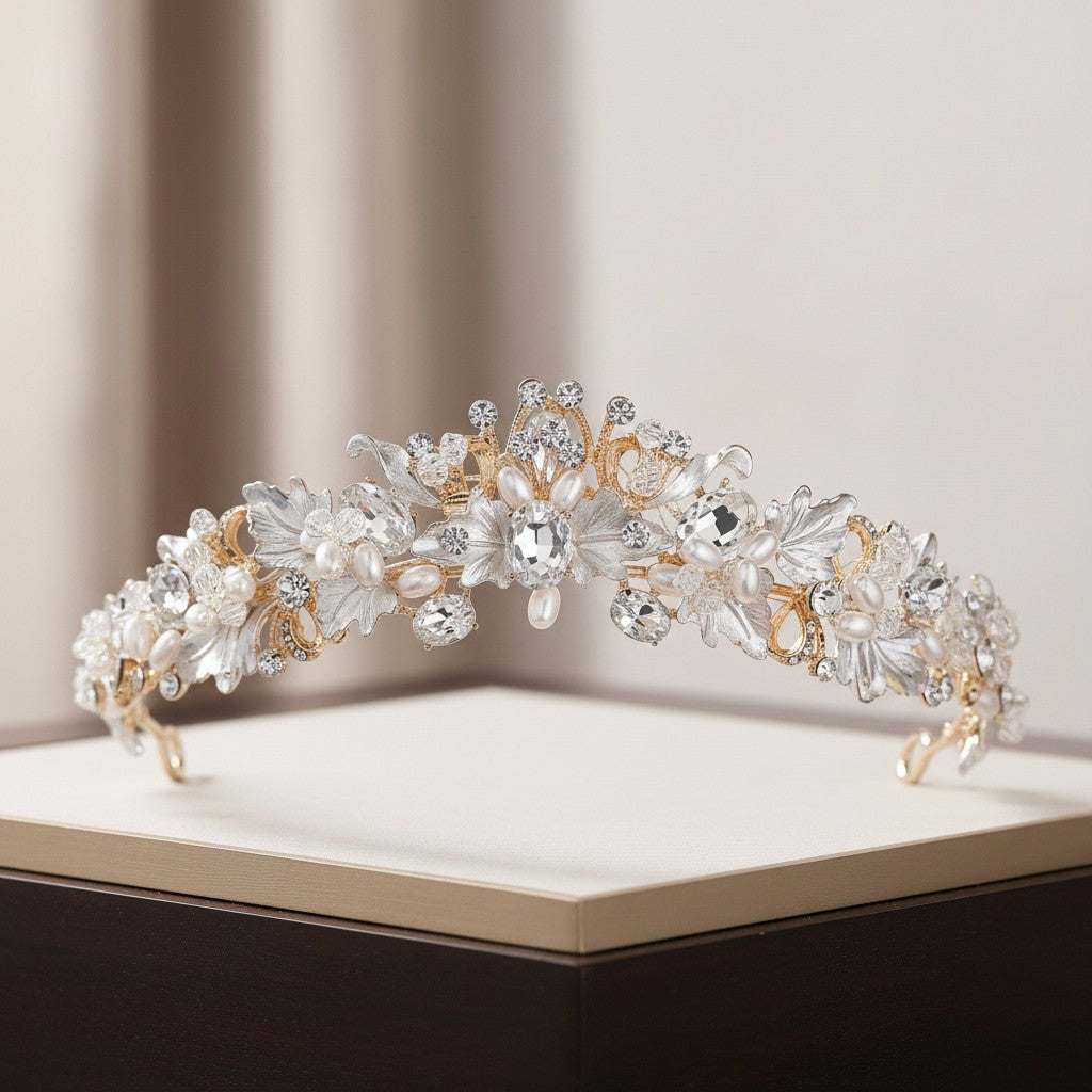 ATHENA COLLECTION - DIVINE TIARA  - GOLD AHB139