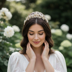ATHENA COLLECTION - DIVINE TIARA  - GOLD AHB139