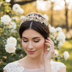 ATHENA COLLECTION - DIVINE TIARA  - GOLD AHB139