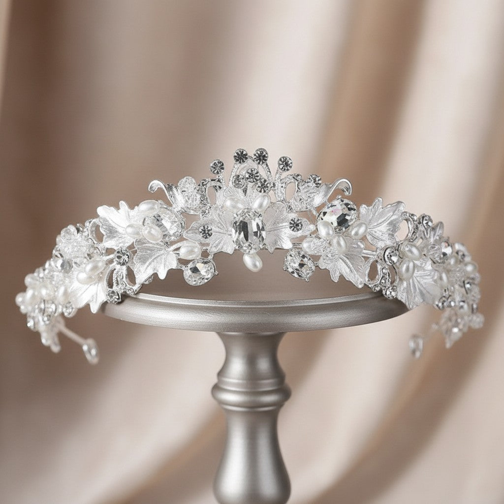 ATHENA COLLECTION - DIVINE TIARA - AHB139 SILVER