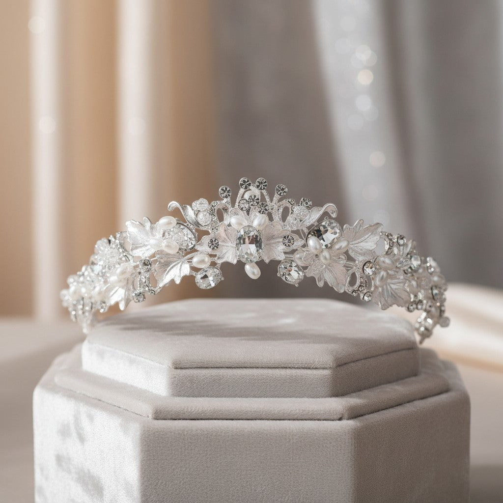 ATHENA COLLECTION - DIVINE TIARA - AHB139 SILVER