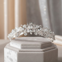 ATHENA COLLECTION - DIVINE TIARA - AHB139 SILVER