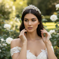 ATHENA COLLECTION - DIVINE TIARA - AHB139 SILVER