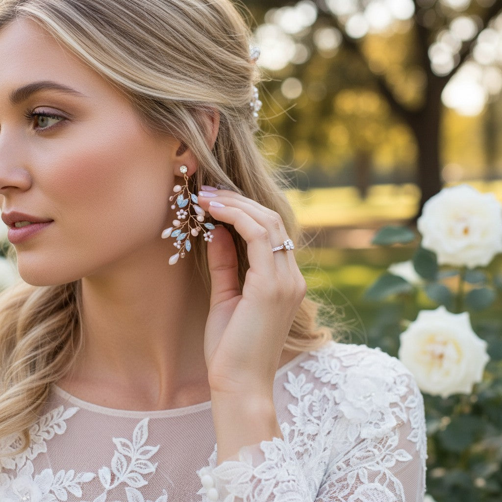 ATHENA COLLECTION - PINK ALLURE EARRINGS - CZER661