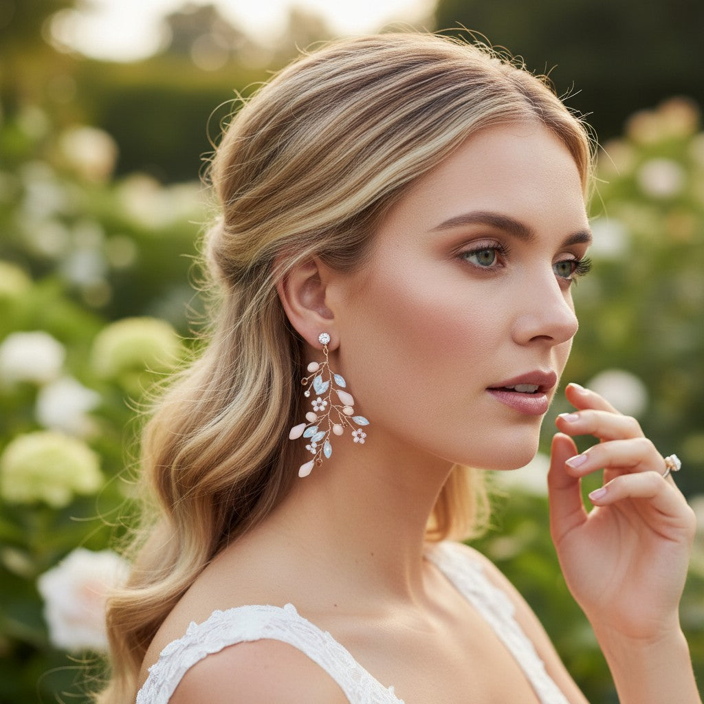 ATHENA COLLECTION - PINK ALLURE EARRINGS - CZER661