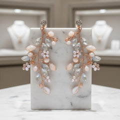 ATHENA COLLECTION - PINK ALLURE EARRINGS - CZER661