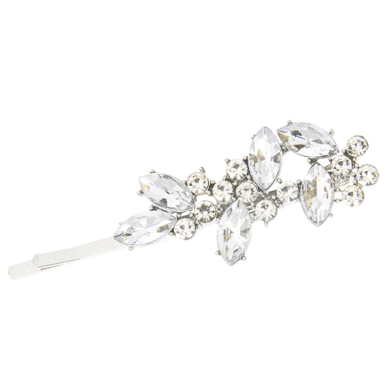 ATHENA COLLECTION - CRYSTAL ELEGANCE CLIP - CLIP767 SILVER