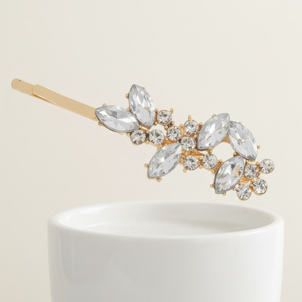 ATHENA COLLECTION - CRYSTAL ELEGANCE CLIP - CLIP767 GOLD