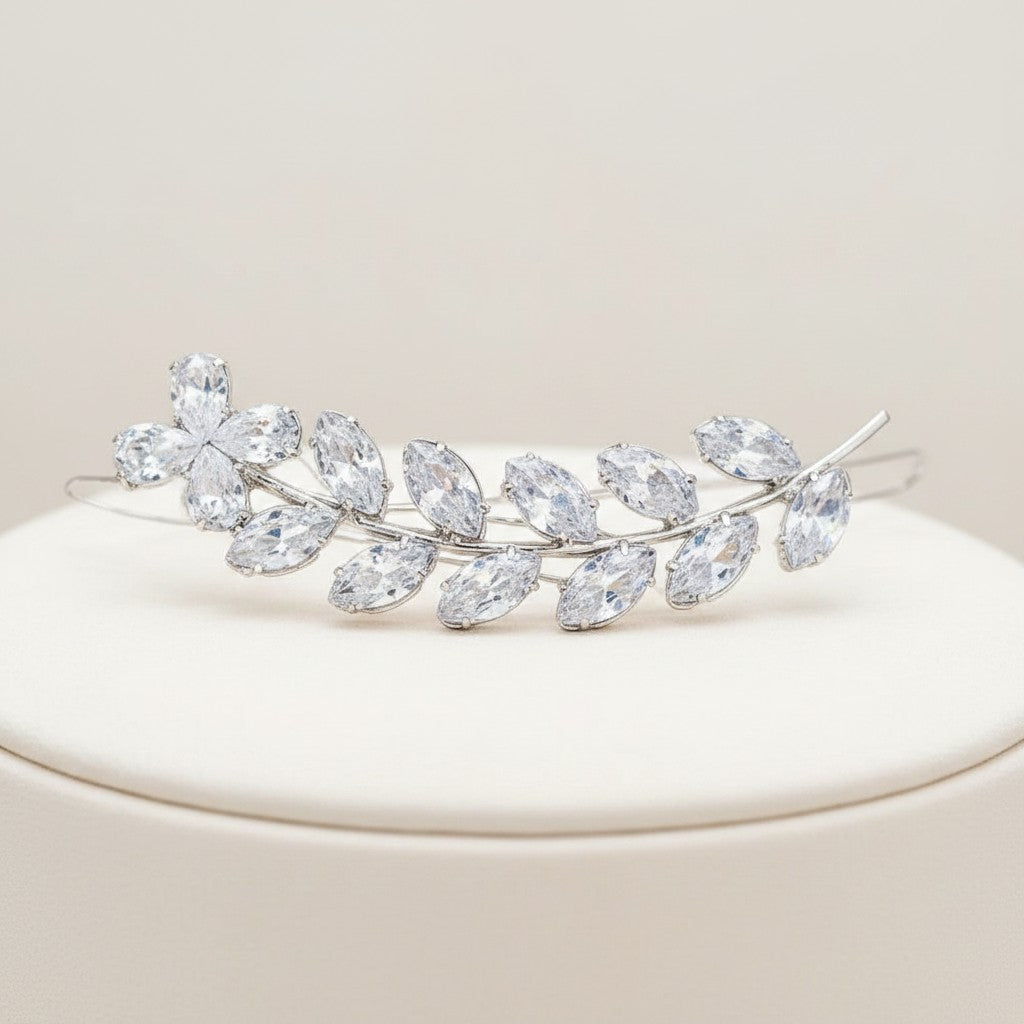 ATHENA COLLECTION - VINTAGE CHIC CLIP - CLIP768 SILVER