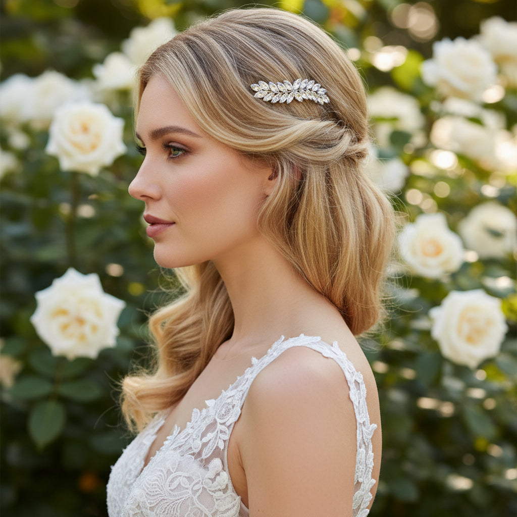 ATHENA COLLECTION - LUXE CRYSTAL CLIP - CLIP769 SILVER