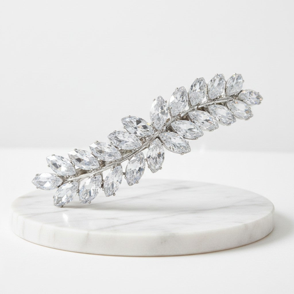 ATHENA COLLECTION - LUXE CRYSTAL CLIP - CLIP769 SILVER
