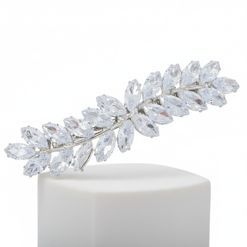 ATHENA COLLECTION - LUXE CRYSTAL CLIP - CLIP769 SILVER