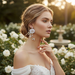 ATHENA COLLECTION - ROMANTIC ELEGANCE EARRINGS - CZER662 GOLD