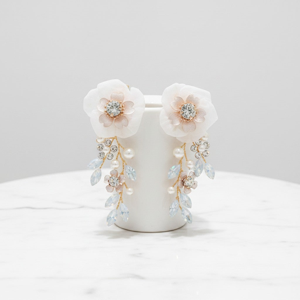 ATHENA COLLECTION - ROMANTIC ELEGANCE EARRINGS - CZER662 GOLD
