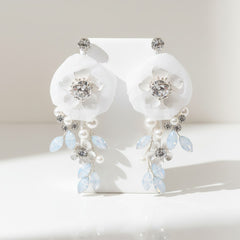 ATHENA COLLECTION - ROMANTIC ELEGANCE EARRINGS - CZER662 SILVER