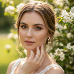 CUBIC ZIRCONIA COLLECTION - DAINTY ELEGANCE EARRINGS - CZER663 SILVER