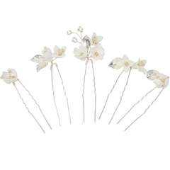 ATHENA COLLECTION - VINTAGE LUXE HAIR PIN SET - PIN 65 SILVER