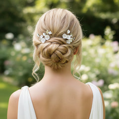 ATHENA COLLECTION - VINTAGE LUXE HAIR PIN SET - PIN 65 SILVER