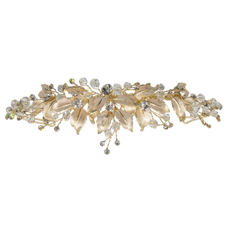 SASSB COLLECTION - SILVER EXTRAVAGANCE TIARA - (TIARA 23) 14K GOLD