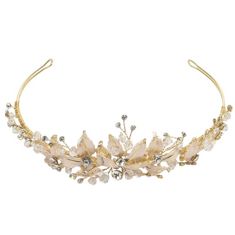 SASSB COLLECTION - SILVER EXTRAVAGANCE TIARA - (TIARA 23) 14K GOLD