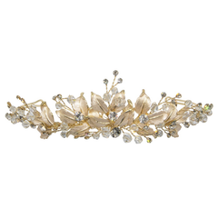 SASSB COLLECTION - SILVER EXTRAVAGANCE TIARA - (TIARA 23) 14K GOLD