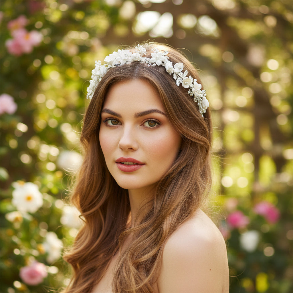 ATHENA COLLECTION - SPARKLING ROMANCE HEADBAND - AHB142 GOLD