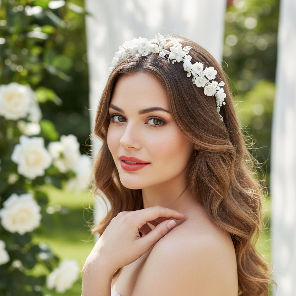 ATHENA COLLECTION - SPARKLING ROMANCE HEADBAND - AHB142 GOLD