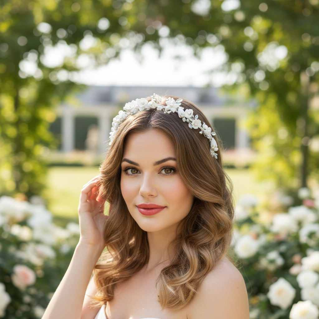 ATHENA COLLECTION - SPARKLING ROMANCE HEADBAND - AHB142 GOLD