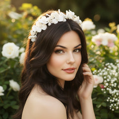 ATHENA COLLECTION - FLORAL ALLURE HEADBAND - AHB143 GOLD