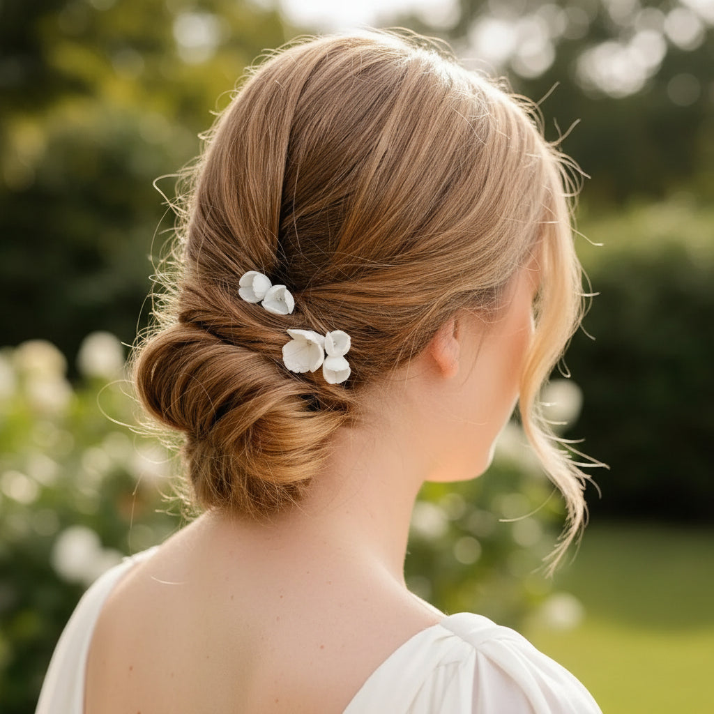 ATHENA COLLECTION - CHIC STARLET HAIR PINS - PIN67 SILVER (PAIR)
