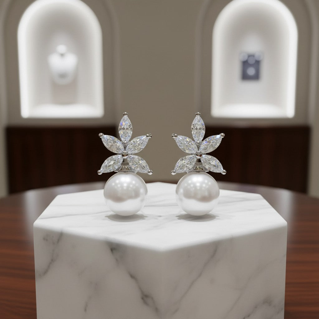 CUBIC ZIRCONIA COLLECTION - SIMPLE SPARKLE STUD EARRINGS - CZER668