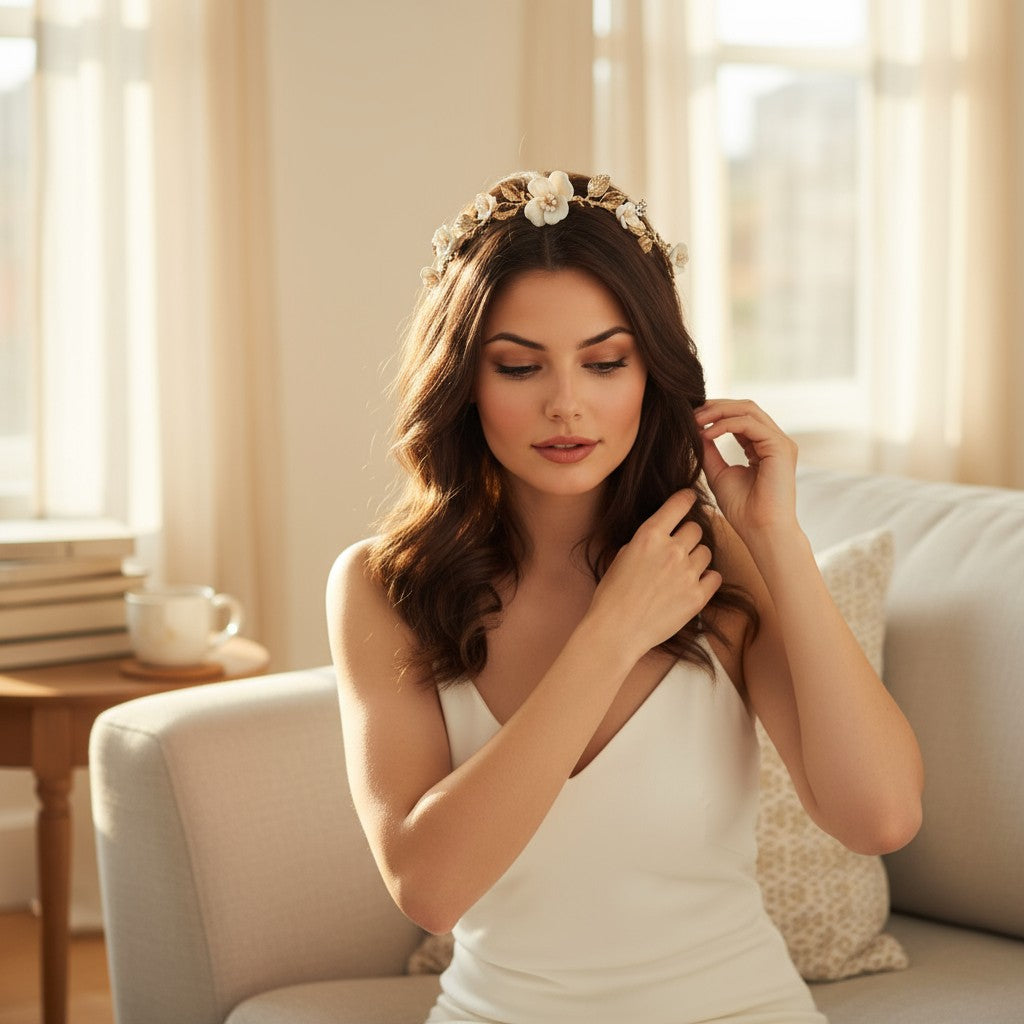 ATHENA COLLECTION - EXQUISITE GOLD  HAIR VINE - HP211