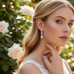 CUBIC ZIRCONIA COLLECTION - ENCHANTMENT EARRINGS - SILVER CZER669