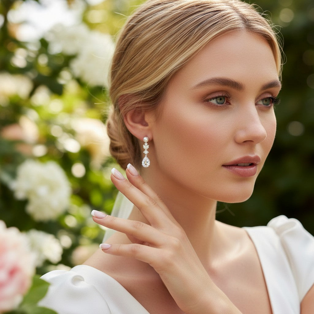 CUBIC ZIRCONIA COLLECTION - ENCHANTMENT EARRINGS - SILVER CZER669