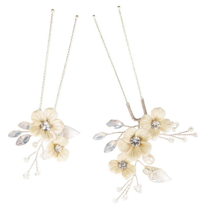 ATHENA COLLECTION - VINTAGE CHIC HAIRPIN - PIN 68 SILVER (PAIR)